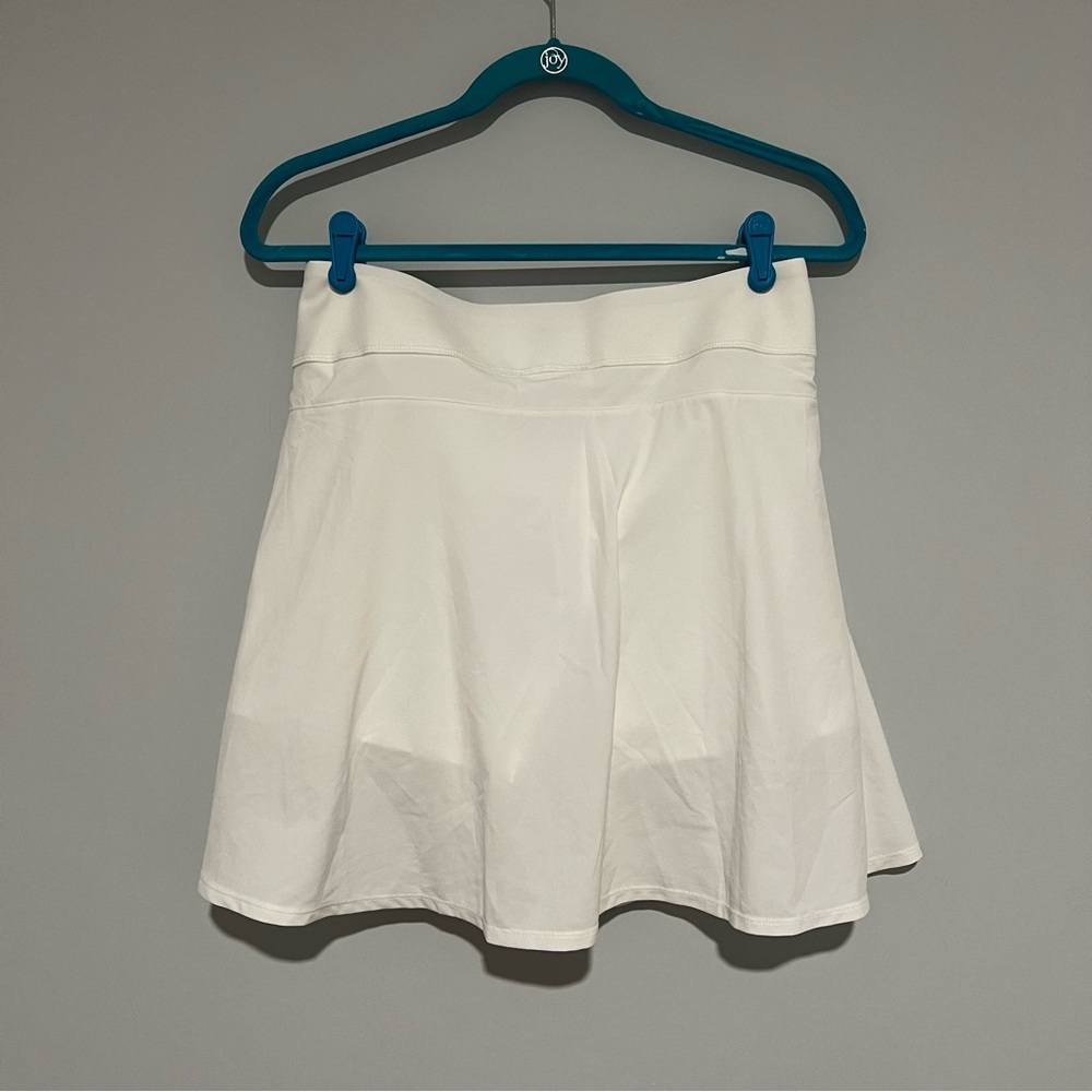 NEW NWT Puma White Stretchy Sporty Golf Tennis Skort Skirt Size L - Picture 4 of 6